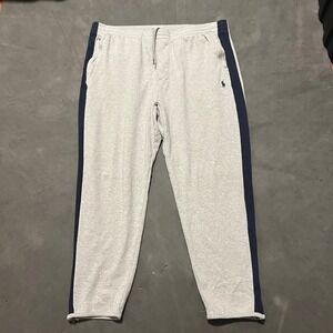 Polo Ralph Lauren Men Heather Gray Interlock Tapered Track Jogger Pants Size 2XL